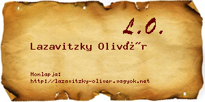 Lazavitzky Olivér névjegykártya